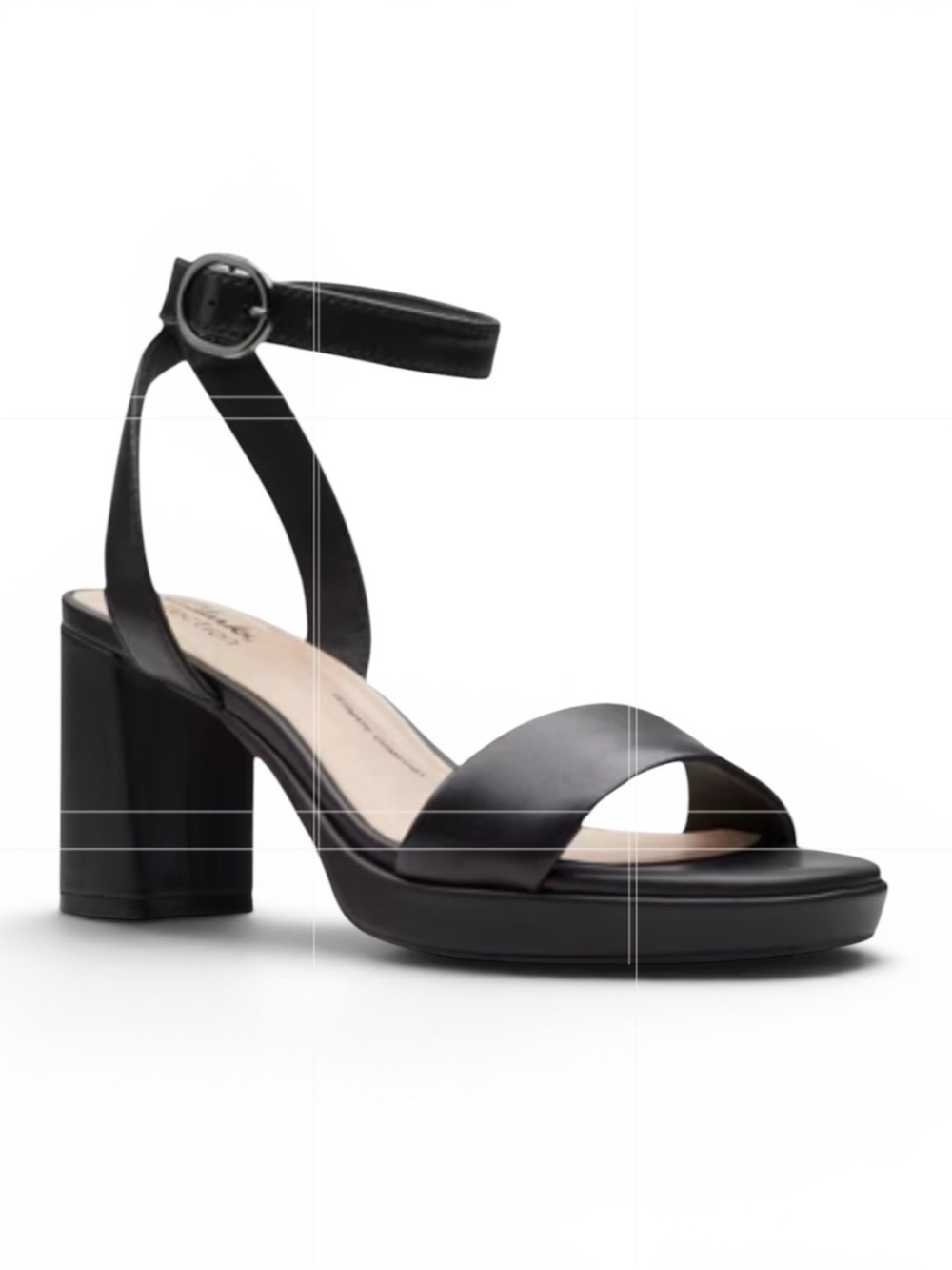 Clarks Collection Ambyrlyn Bay leather sandals block heel New  9.5